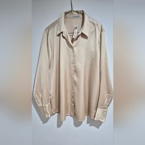 Abercrombie & Fitch Women's Beige Oversized Blouse - Size L - New With Tags